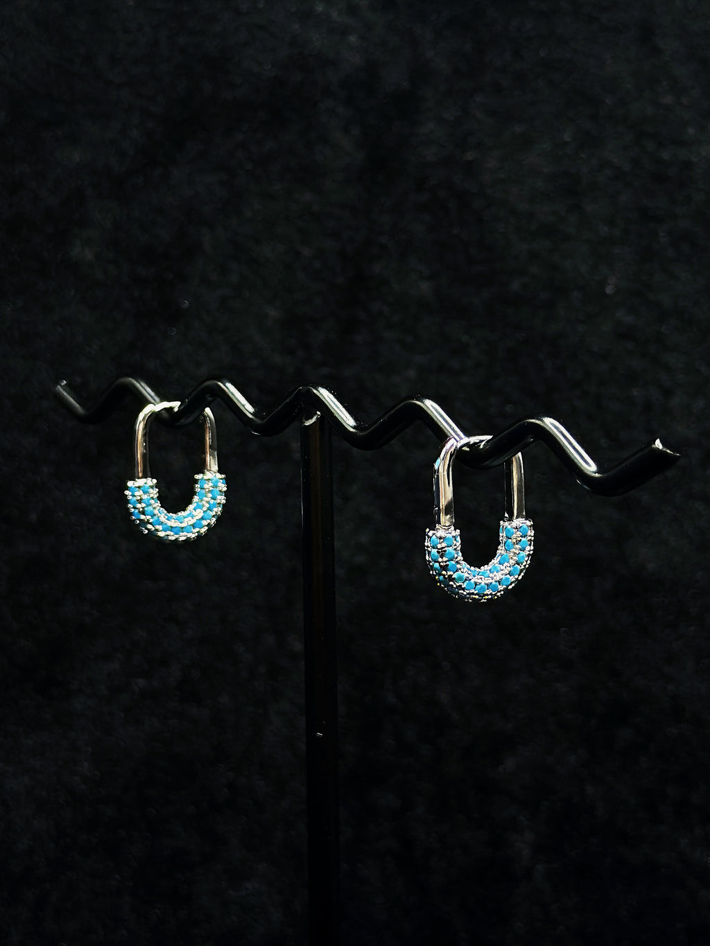 TT original-earring-Women's Turquoise Hoop Earrings | Stylish and Petite | Bohemian Style | Minimalist Jewelry