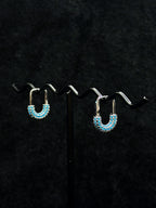 TT original-earring-Women's Turquoise Hoop Earrings | Stylish and Petite | Bohemian Style | Minimalist Jewelry