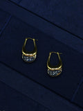 TT original-earring-Gold Clear Crystal Earrings | Modern Minimalist | Simple Teardrop Earrings | Everyday Elegant Jewelry