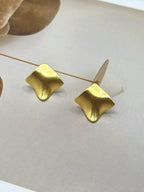 TT original-earring-Women's Gold Geometric Stud Earrings | Elegant Everyday Wear | Brushed Metal Jewelry | 2026 Fashionable Jewelry