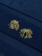 TT original-earring-Gold Firework Earrings | Luxurious Beaded Tassel Earrings | Exquisite Evening Earrings