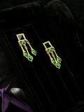 TT original-earring-French vintage style dangling earrings | Malachite stud earrings | Art Deco earrings | Niche court style earrings | Affordable luxury gemstones