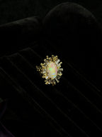 TT original-ring-Rainbow Gemstone Ring | Women's Gift | Luxury Fashion Jewelry | Gold Cocktail Ring