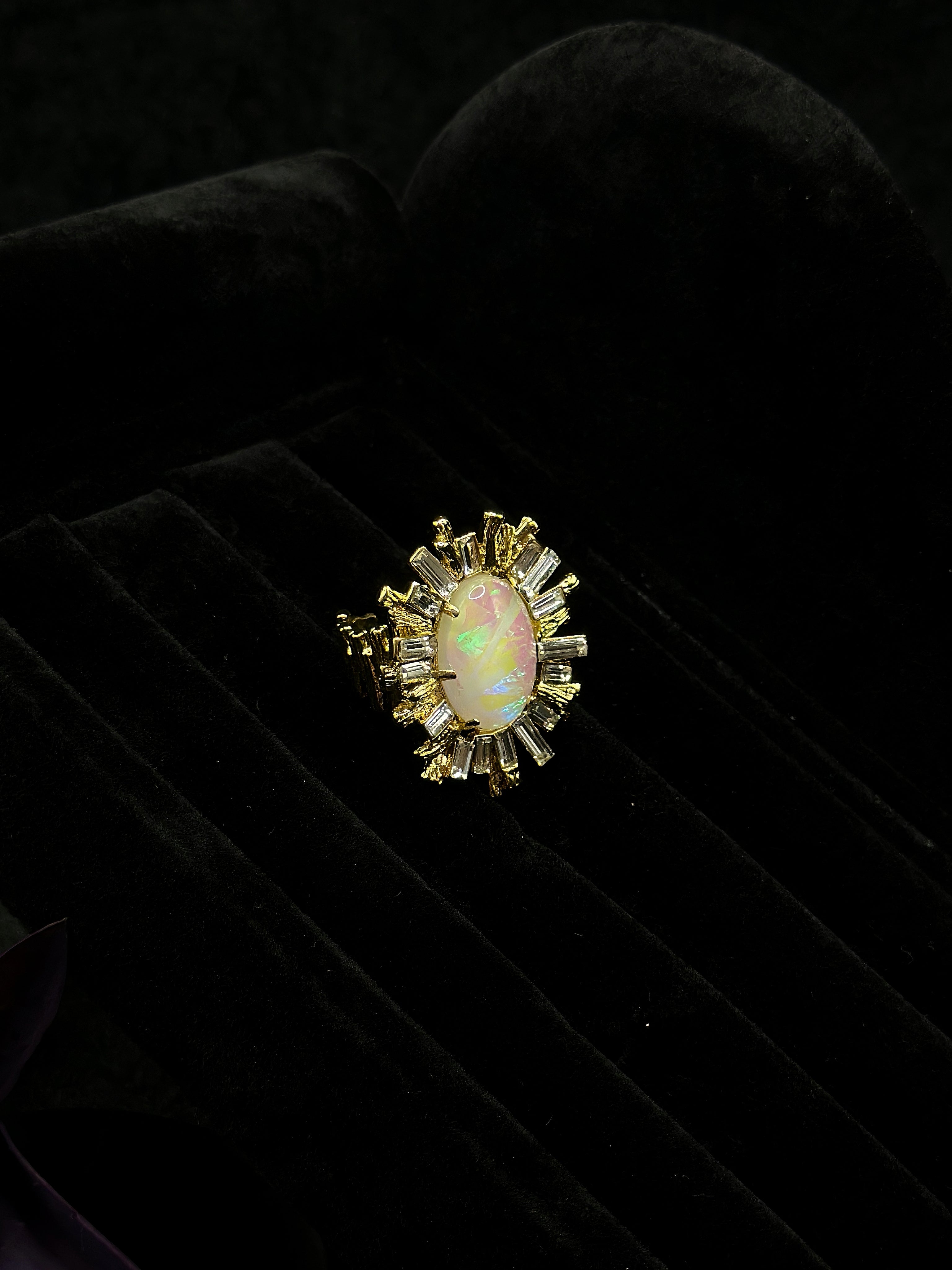 TT original-ring-Rainbow Gemstone Ring | Women's Gift | Luxury Fashion Jewelry | Gold Cocktail Ring