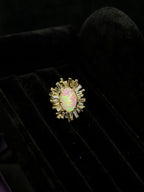 TT original-ring-Rainbow Gemstone Ring | Women's Gift | Luxury Fashion Jewelry | Gold Cocktail Ring