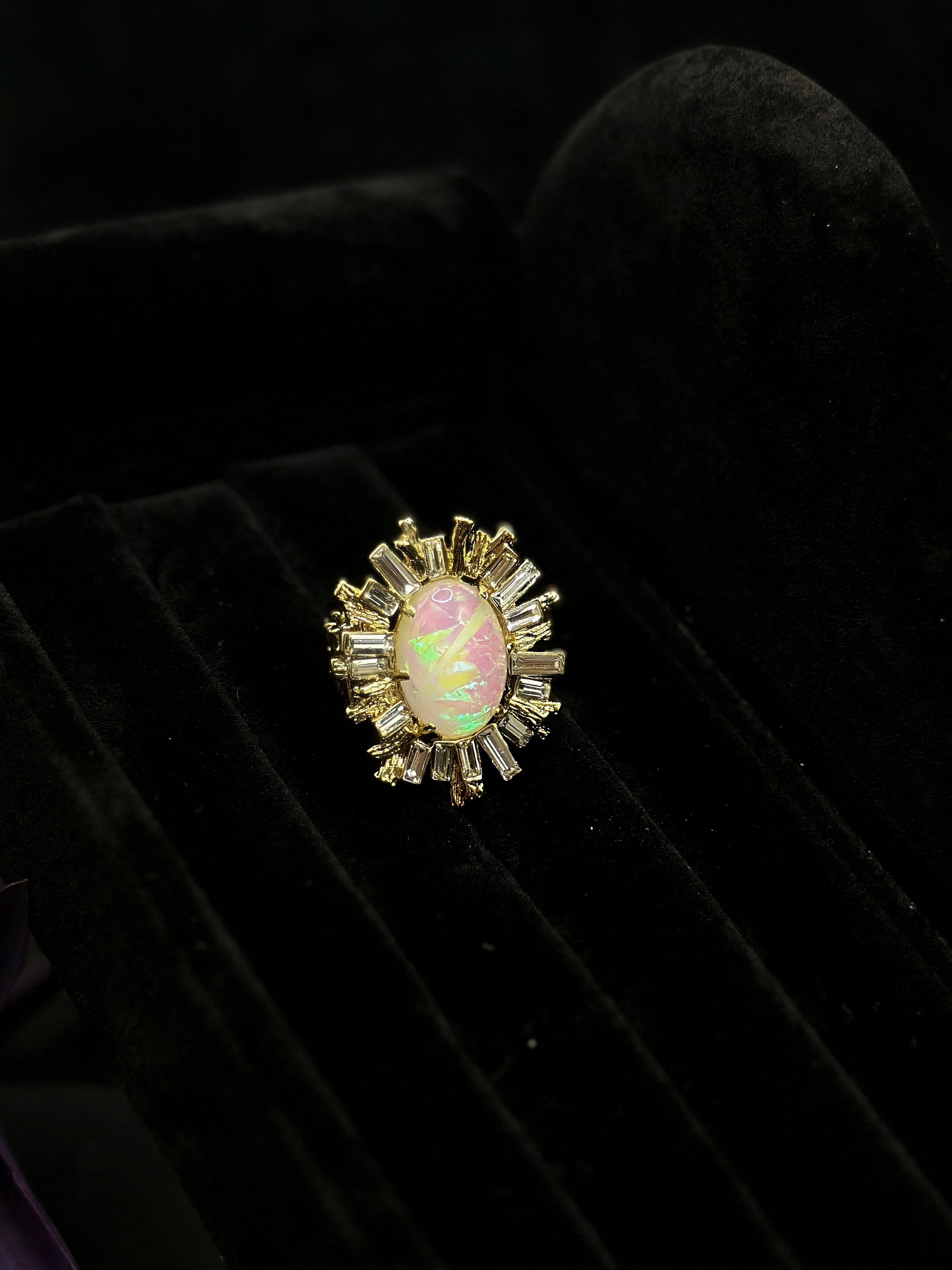 TT original-ring-Rainbow Gemstone Ring | Women's Gift | Luxury Fashion Jewelry | Gold Cocktail Ring