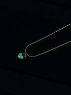 TT original-necklace-Summer Chic Outfit Ideas | Exquisite Blue Heart Pendant Necklace for Women | Simple and Elegant Stacked Gold Chain Jewelry | Cute Everyday Jewelry