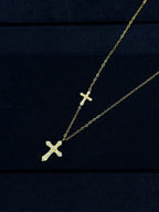 TT original-necklace-Niche design cross clavicle chain | Delicate chain for stylish layering | Minimalist design | Cross necklace with protective symbolism