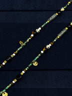 TT original-necklace-Unique tribal style | Bohemian beaded gold pendant necklace | Adjustable turquoise necklace | Handmade style for women