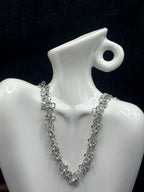 TT original-necklace-Silver Crystal Necklace | Sparkling Crystal Bubble Design | Luxurious Party and Evening Accessories Necklace