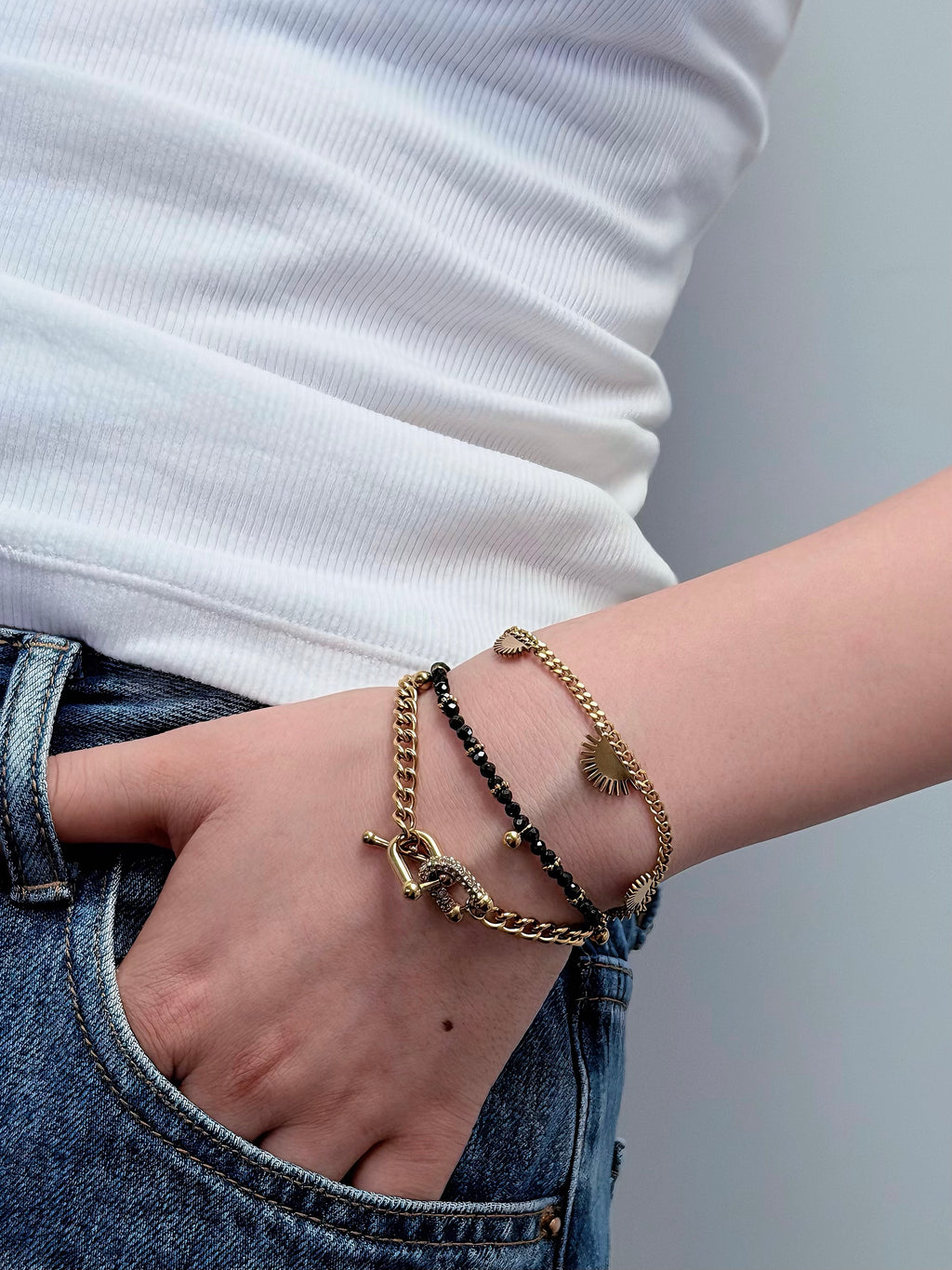 TT original-bracelet-Cuban-style bracelets with European and American flair | High-end jewelry | Vintage chunky chains | Street hip-hop style | Trendy items