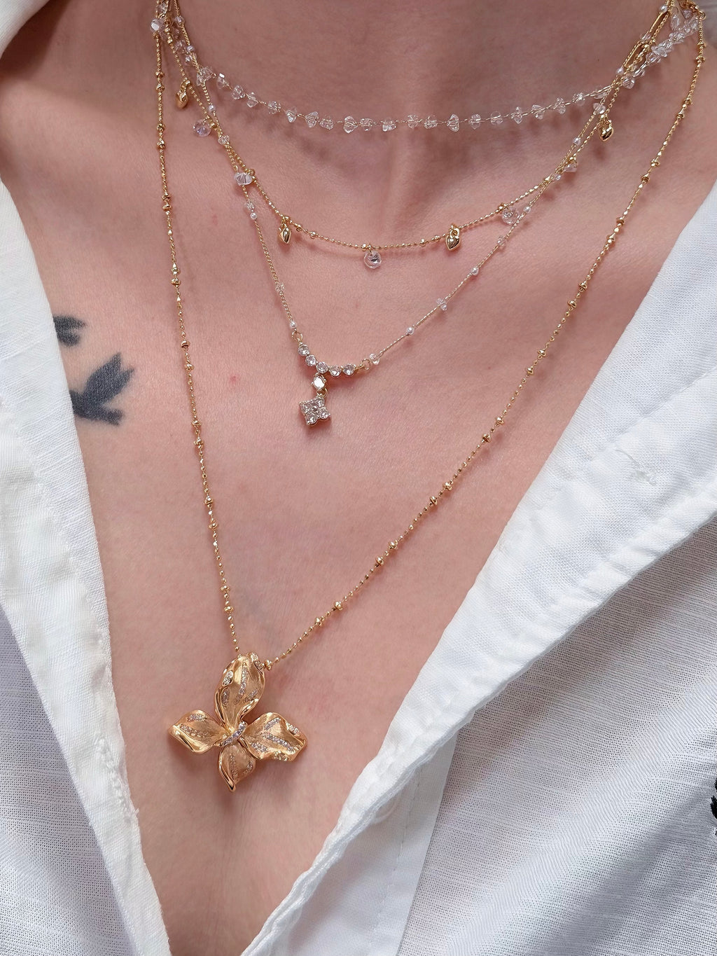 TT original-necklace-Luxury Zircon Necklace | Elegant Clavicle Chain | Pearl and Diamond Choker | Simple and Stylish Necklace