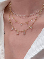 TT original-necklace-Sweet butterfly necklace | Delicate gold bead necklace | Gold-plated thin chain stackable