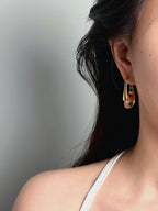 TT original-earring-Gold Clear Crystal Earrings | Modern Minimalist | Simple Teardrop Earrings | Everyday Elegant Jewelry