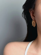 TT original-earring-Gold Firework Earrings | Luxurious Beaded Tassel Earrings | Exquisite Evening Earrings