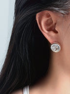 TT original-earring-Women's Romantic Heart-Shaped Earrings | Silver Diamond Earrings | Romantic and Stylish | Simple and Elegant