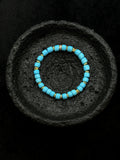 TT original-bracelet-Tiffany Blue Beaded Bracelet, Elastic Design | Turquoise and Blue Gold Color Scheme | Elegant for Everyday Wear | Perfect for Summer Vacations