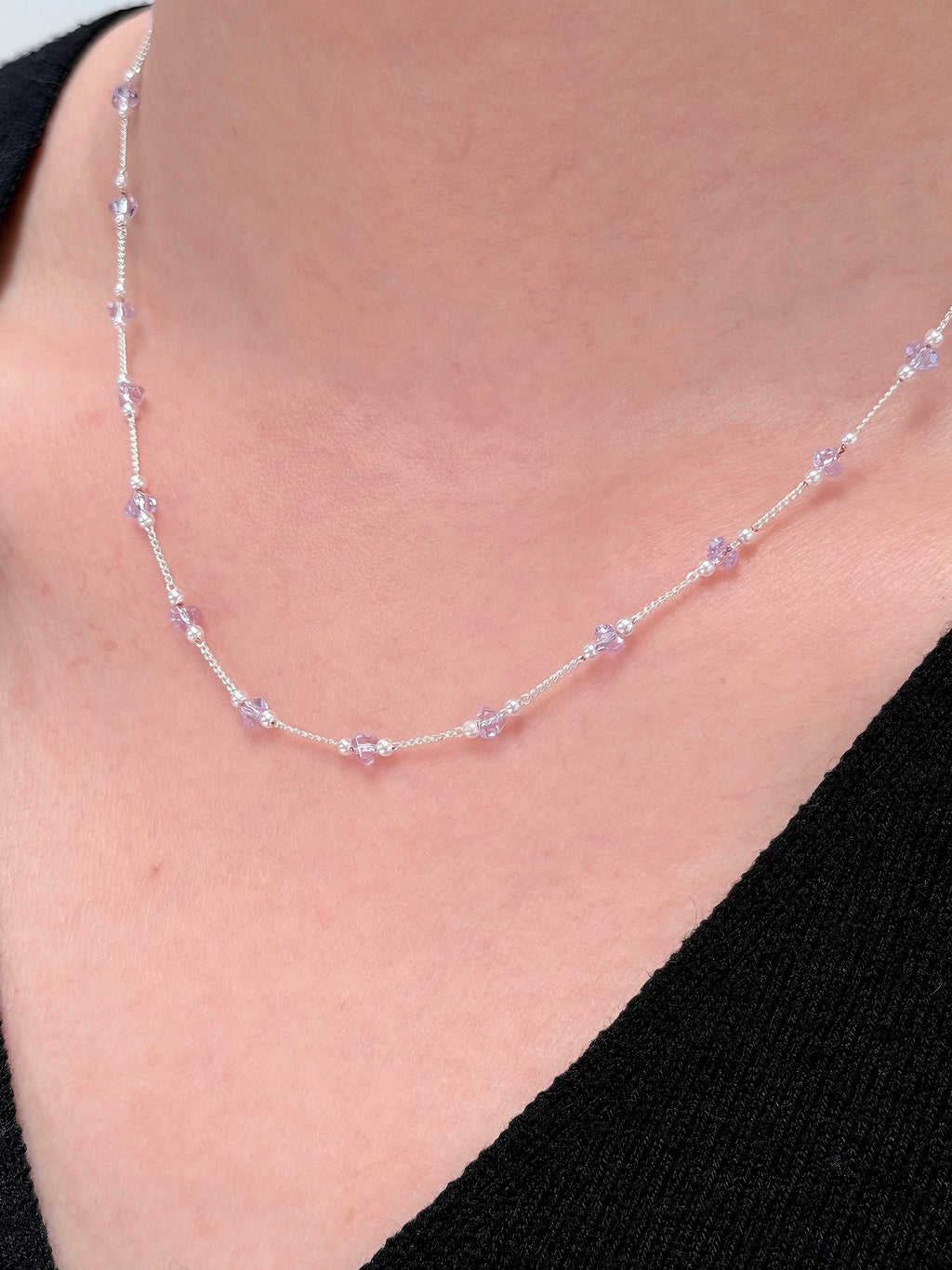 TT original-necklace-Lightweight necklaces for spring and summer | Delicate silver chains | Stackable jewelry | Professional necklaces | Crystal goddess necklaces | Versatile for commuting and dates
