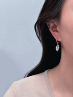 TT original-earring-Exquisite black Baroque pearl earrings | Stylish and sparkling gold earrings | Cool high-street style