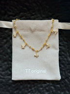 TT original-necklace-Sweet butterfly necklace | Delicate gold bead necklace | Gold-plated thin chain stackable