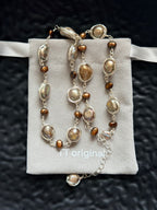 TT original-necklace-Bohemian-style pearl and shell jewelry set | Stacked necklaces | Summer beach-themed jewelry gift