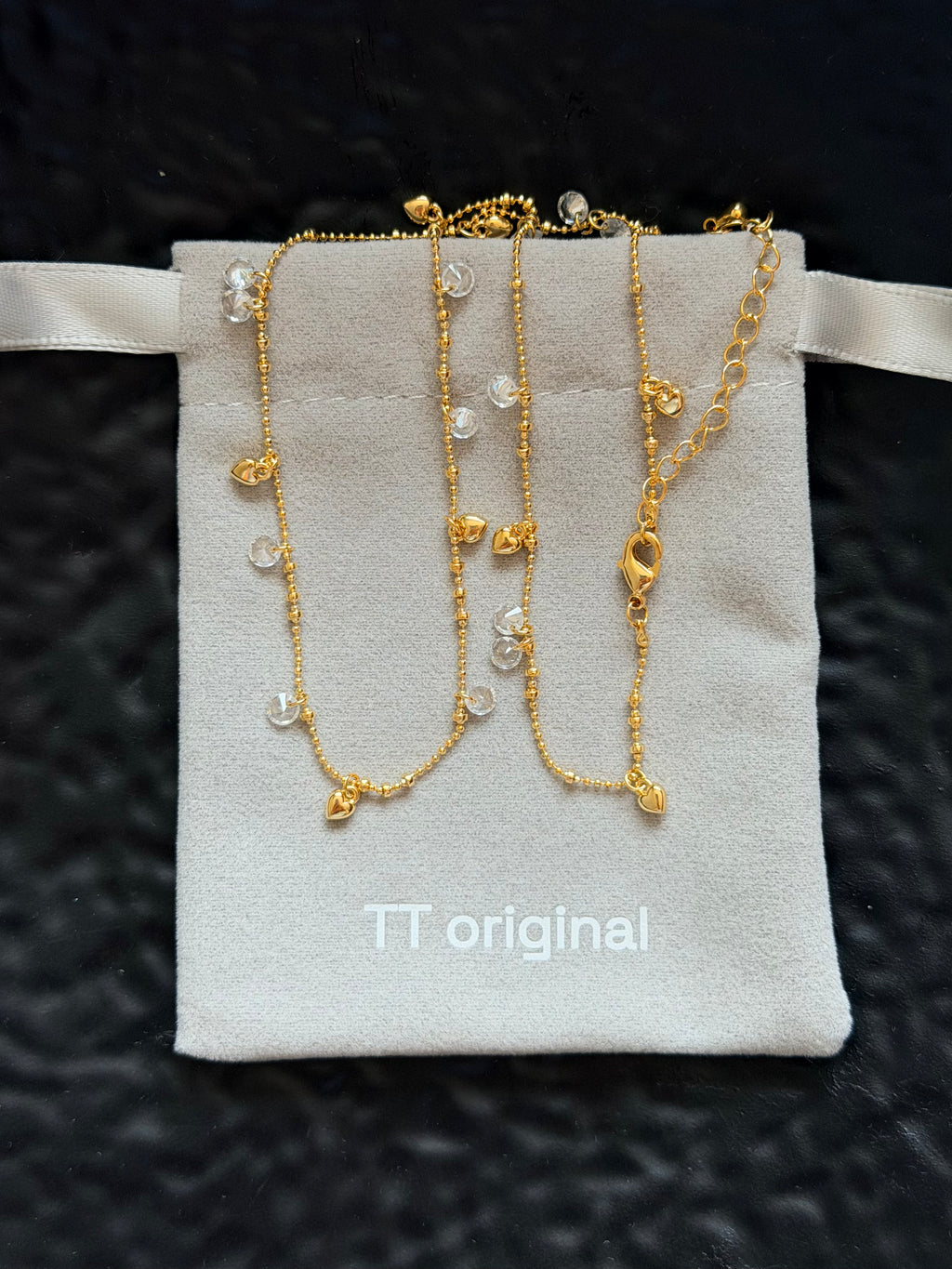 TT original-nekelace-Niche Design Gold Round Diamond Necklace | Delicate Gold Bead Chain | Full Circle Small Pendant Necklace | Gift Recommendation | Exquisite and Luxurious Clavicle Chain