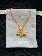TT original-necklace-Gold 3D Flower Necklace | Delicate Petal Bead Chain - Luxurious Gift | Elegant Necklace for Women in the Workplace | Valentine's Day Gift - Popular Style