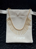 TT original-necklace-Lightweight fan-shaped tassel | Gorgeous rhinestone tassel necklace | Stylish retro versatile dress necklace | Collarbone short necklace, a must-have for dates and parties
