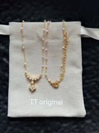 TT original-necklace-Luxury Zircon Necklace | Elegant Clavicle Chain | Pearl and Diamond Choker | Simple and Stylish Necklace