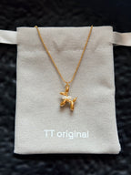 TT original-necklace-Gold beaded necklace | Healing puppy necklace | Pet lovers | Cute style | Pet-themed necklace | Popular pearl puppy design