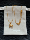 TT original-necklace-Gold beaded necklace | Healing puppy necklace | Pet lovers | Cute style | Pet-themed necklace | Popular pearl puppy design