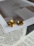 TT original-earring-Women's Gold Geometric Stud Earrings | Elegant Everyday Wear | Brushed Metal Jewelry | 2026 Fashionable Jewelry