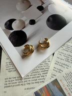 TT original-earring-Women's hoop earrings | Gold-plated chunky statement earrings | Minimalist modern jewelry | 2026 fashion trends