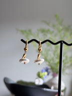 TT original-Pearl earrings- natural freshwater baroque pearls + zircon, personalized mixed-style cone-shaped pendant, high-end jewelry