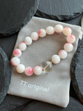 TT original-bracelet-Pink Natural Stone Bracelet | Heart Bracelet | Must-Have Pink Jewelry for Spring and Summer | Affordable and Unique Pink Bracelets