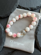 TT original-bracelet-Pink Natural Stone Bracelet | Heart Bracelet | Must-Have Pink Jewelry for Spring and Summer | Affordable and Unique Pink Bracelets