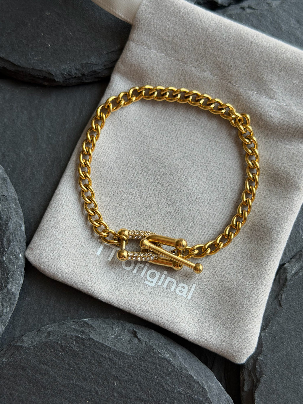 TT original-bracelet-Cuban-style bracelets with European and American flair | High-end jewelry | Vintage chunky chains | Street hip-hop style | Trendy items