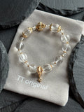 TT original-bracelet-Clear white crystal bracelet | Niche luxury style | Best friend gift | Versatile everyday bracelet for girls | Minimalist style bracelet | Artistic and clear style bracelet