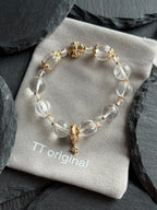 TT original-bracelet-Clear white crystal bracelet | Niche luxury style | Best friend gift | Versatile everyday bracelet for girls | Minimalist style bracelet | Artistic and clear style bracelet