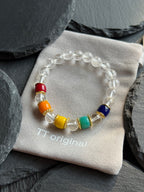 TT original-bracelet-Natural white crystal bracelet | Summer colorful bracelet | Travel souvenir amulet bracelet | Emotional stability bracelet | Elastic rope bracelet
