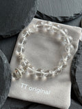 TT original-bracelet-Natural white crystal bracelet | Versatile for commuting | Minimalist cool-toned bracelet | Simple everyday bracelet | Elastic bracelet | Affordable luxury and versatile