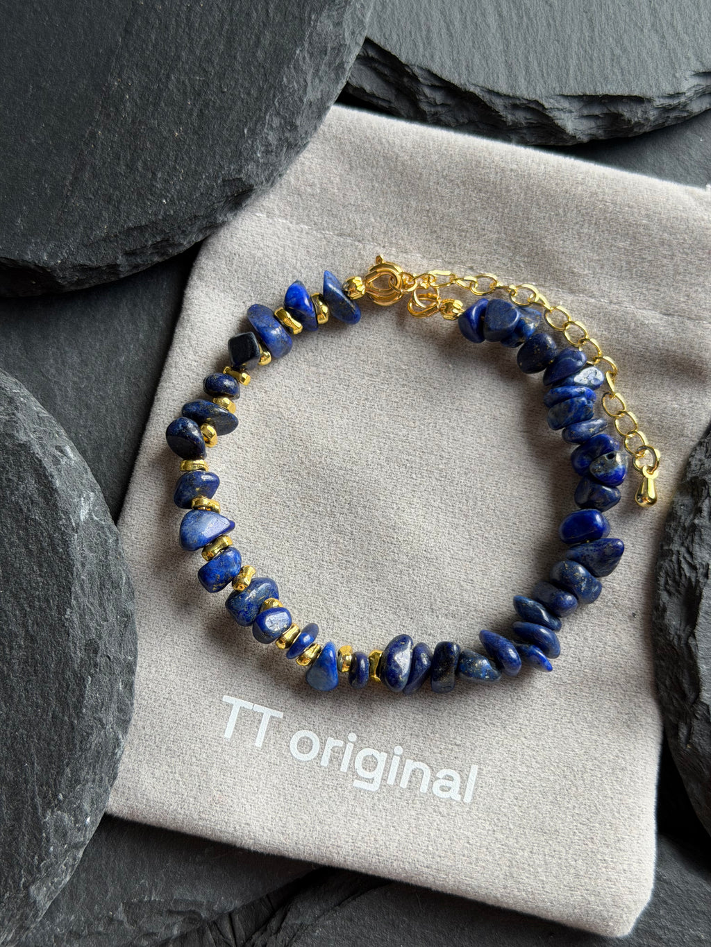 TT original-bracelet-Lapis Lazuli Bracelet | Niche Design Mineral Bracelet | Simple, High-Quality Stackable Jewelry