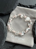 TT original-bracelet-White crystal bracelet | Elastic clasp design | Minimalist style | Energy symbol bracelet | Suitable for commuting and stacking.