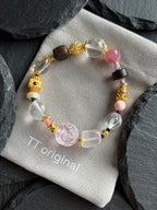 TT original-bracelet-Natural Crystal Multi-Gemstone Bracelet | Vintage Mixed-Style Crystal Bracelet | Luxury Handmade Crystal Bracelet | Multi-Element Mix and Match | High-End Handmade Beaded Bracelet
