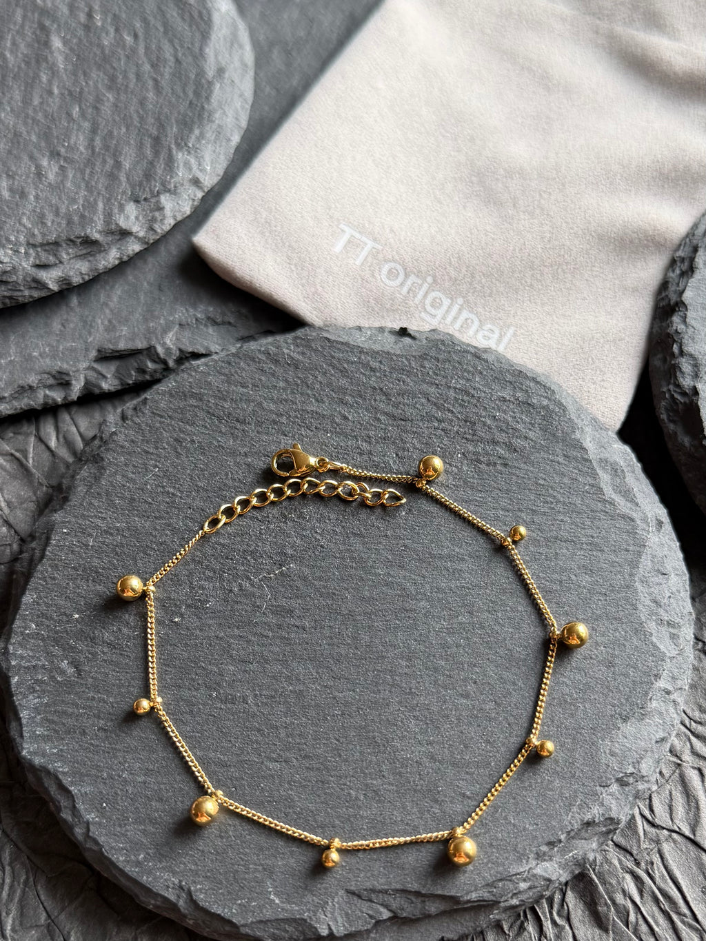 TT original-bracelet-Minimalist and understated gold bead bracelet for women | Unique design, versatile bracelet | Layer for a touch of understated luxury