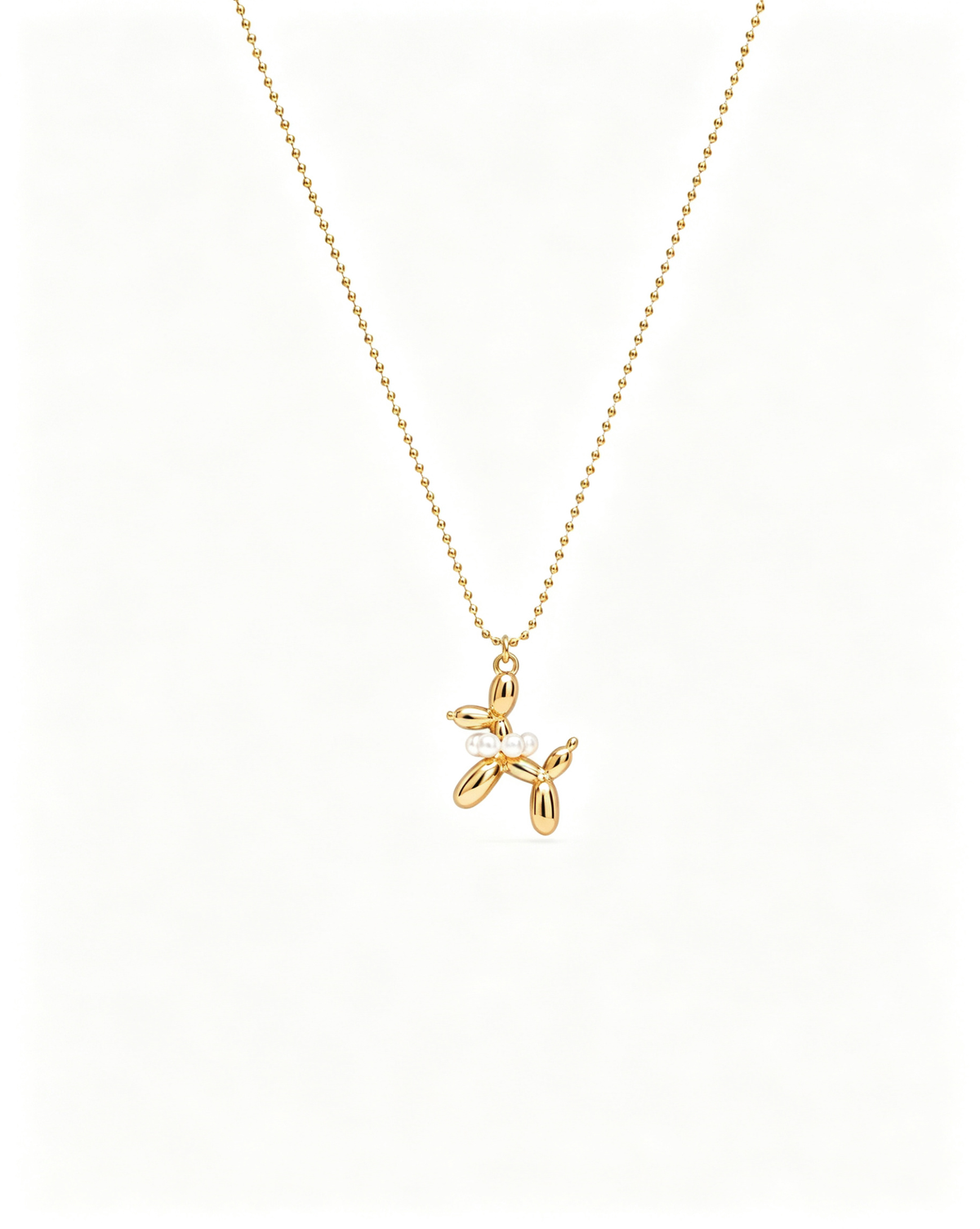 3D puppy pendant necklace