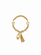 Gold Tassel Pearl Bracelet 