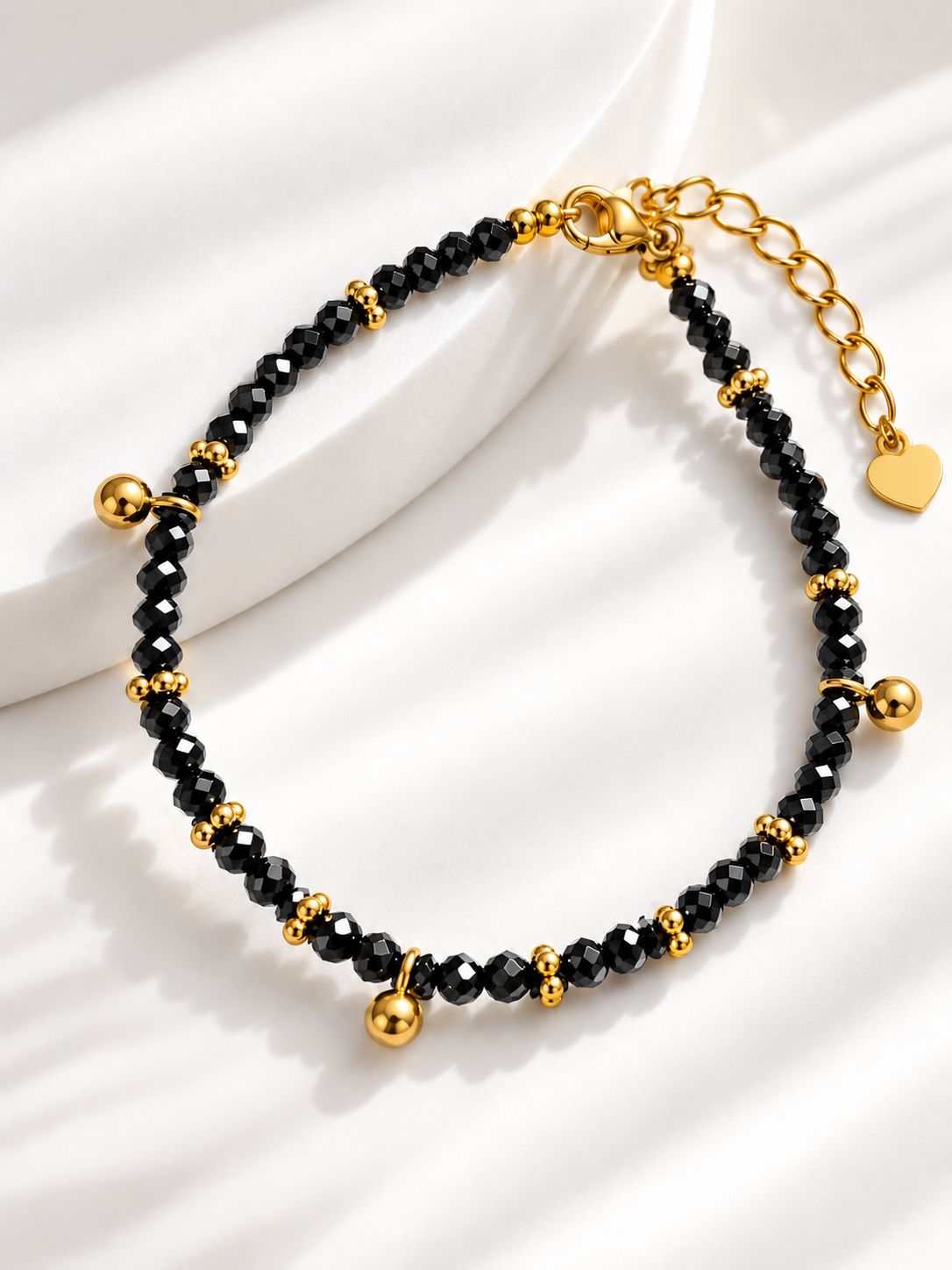 Black beaded bracelet