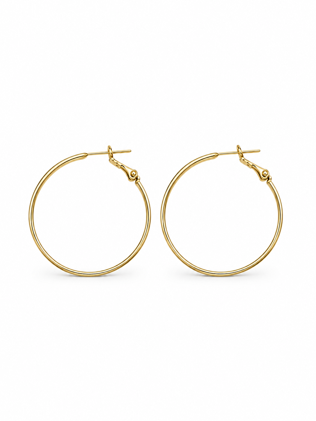 gold 5cm  lightweight oversized hoop earrings