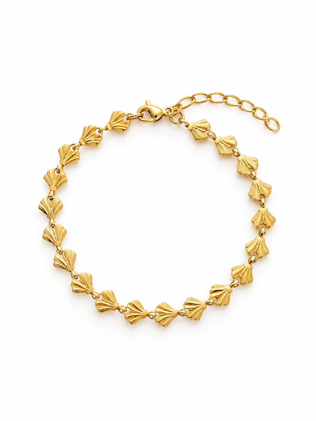 Gold-tone seashell bracelet